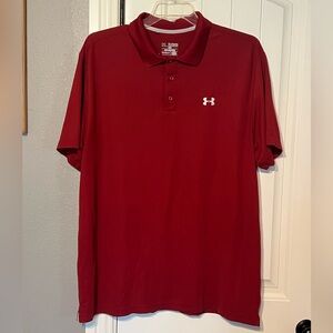 Red Under Armour polo